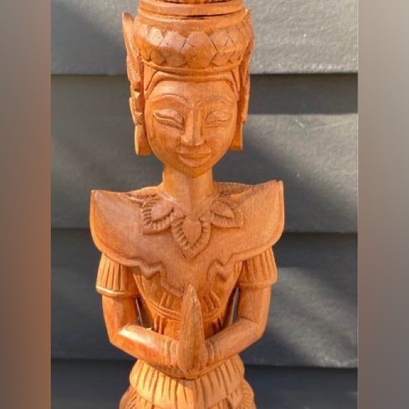 Vintage Solid Wood Hand Carved Buddha - Picture 9 of 9